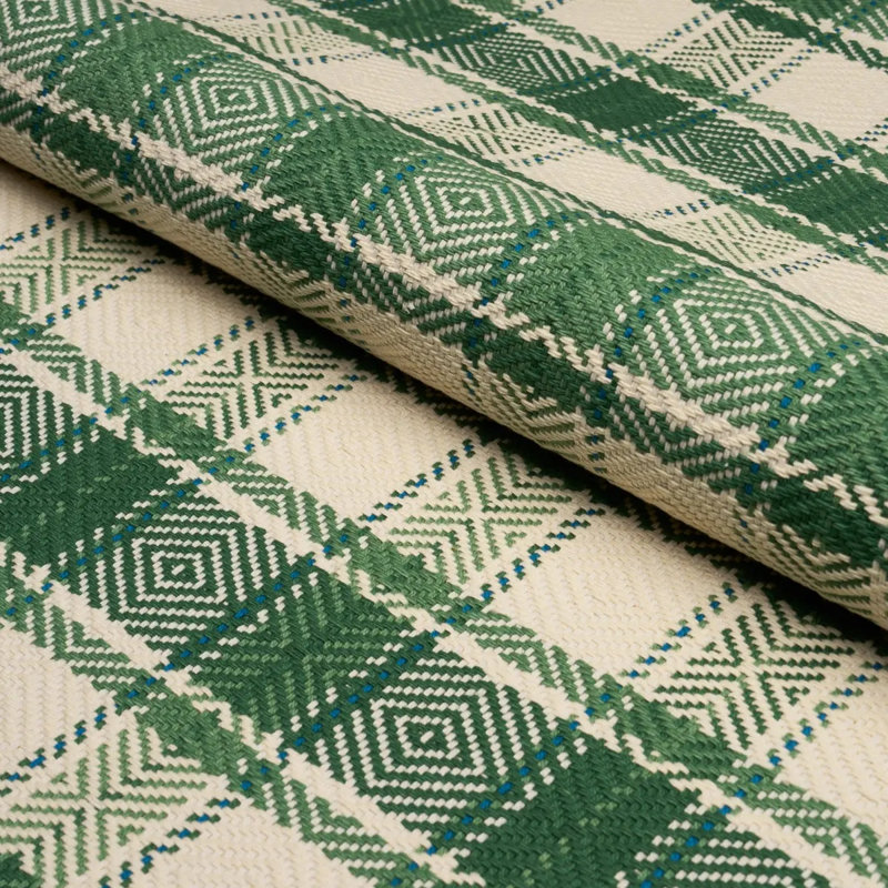 Heidi Check Fabric, Green