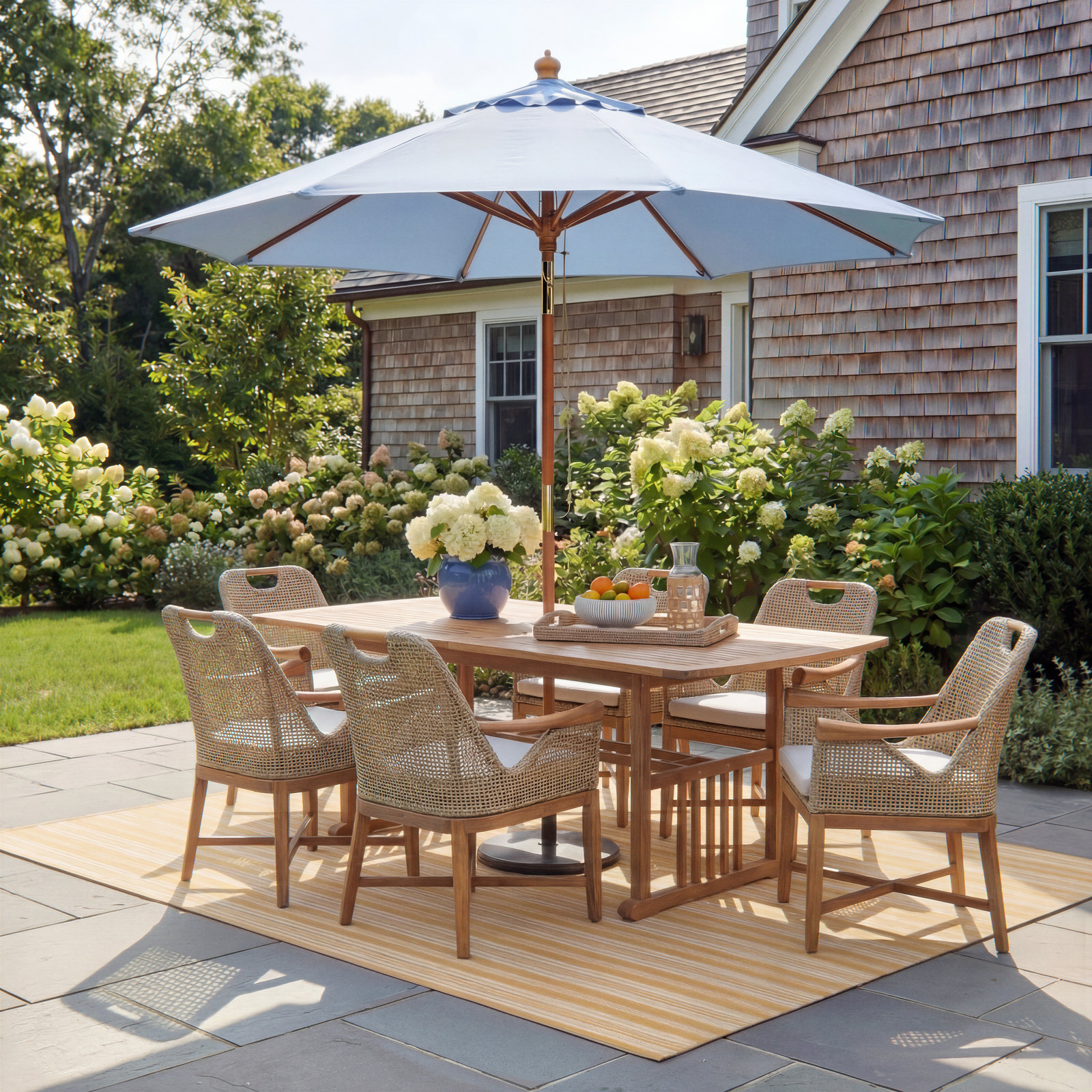 Carla 42" Teak Patio Dining Set