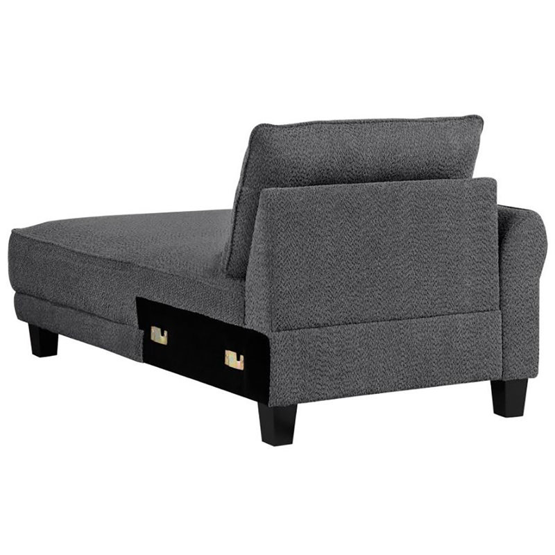 Canapé modulaire Dedan, 100 % polyester gris