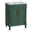 Meuble-lavabo moderne avec lavabo en céramique et armoires de rangement à deux niveaux-1184610157