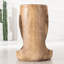Table d'appoint de patio ronde et creuse, texture semblable au bois