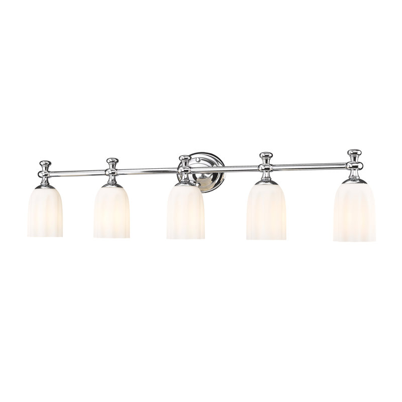 Amrutha 5 Light Vanity, Chrome