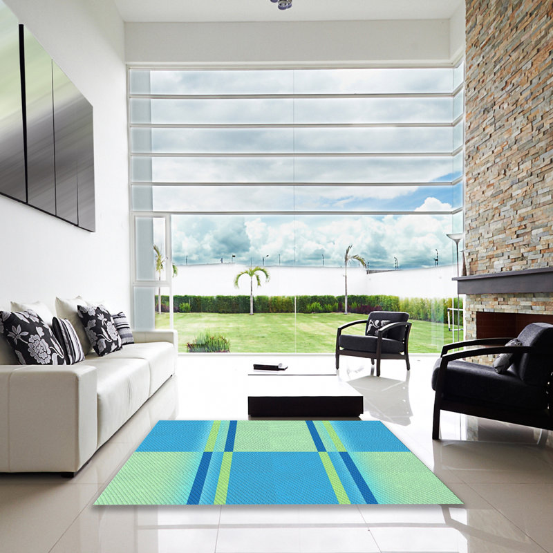 Tapis bleu clair, Carré 8 pi