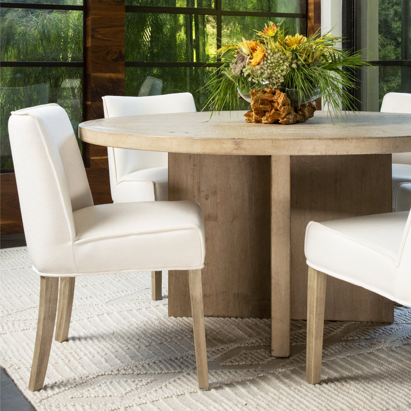 Sizan Linen Blend Upholstered Dining Chair