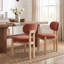 Ensemble de 2 chaises de salle à manger en bois, chaises d'appoint de cuisine rembourrées Boucle, chaises d'appoint de salle à manger sans accoudoirs de style Mid-Century avec pieds en bois massif-132389339