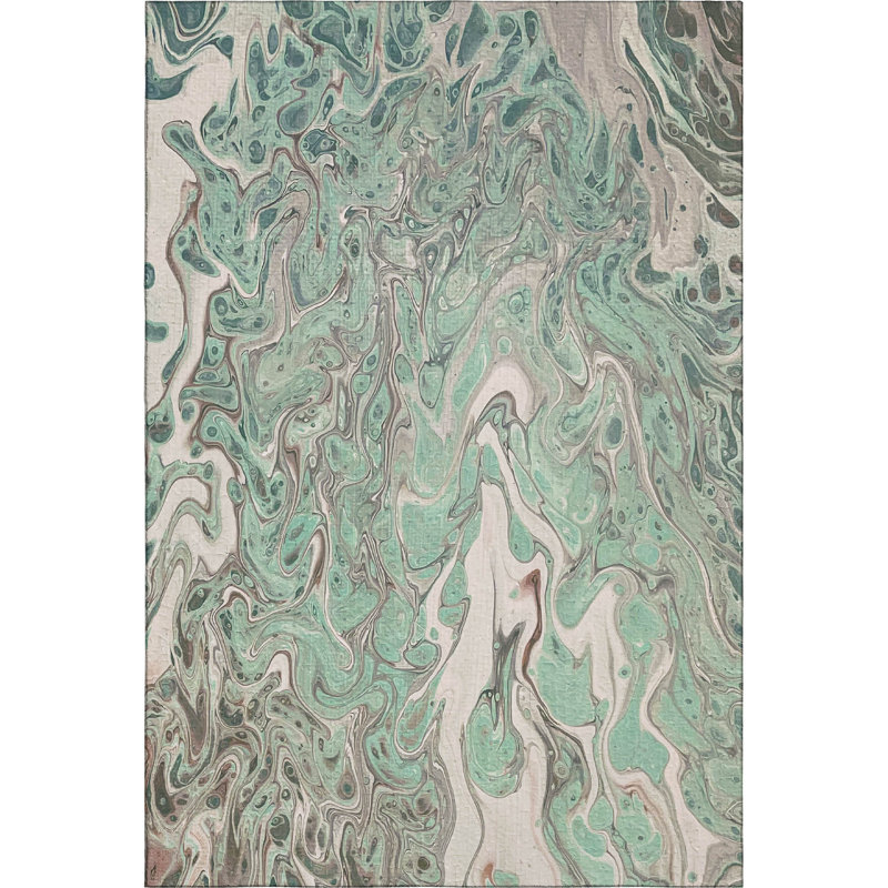 Tapis menthe de qualité supérieure Chananya AMF54, Rectangle de 10 pi x 14 pi