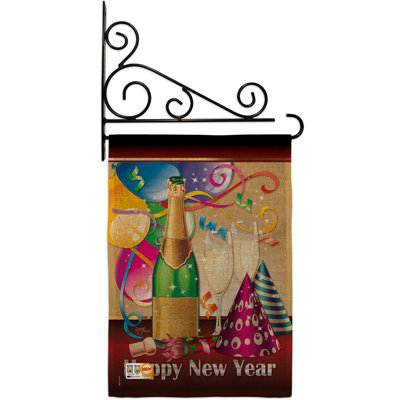 Double Sided 18.5'' H x 13'' W Polyester New Year's Garden Flag