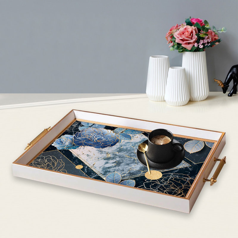 Élégant plateau en verre de 19,7 po x 11,4 po x 1,4 po | Fabrication 100% verre durable | Facile à nettoyer avec un chiffon humide | Idéal pour le service, la présentation décorative et l'organisation | Ajout élégant à la décoration intérieure