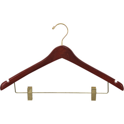 Wood Hangers With Clips for Dress/Shirt/Sweater
