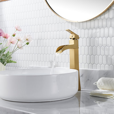 Vessel Bathroom Faucet With Drain Assembly