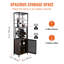 Cabinet/Enclosed Storage Wine Bottle Rack Black