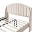 Solna Upholstered Velvet Scalloped Bed-894446745-895036155