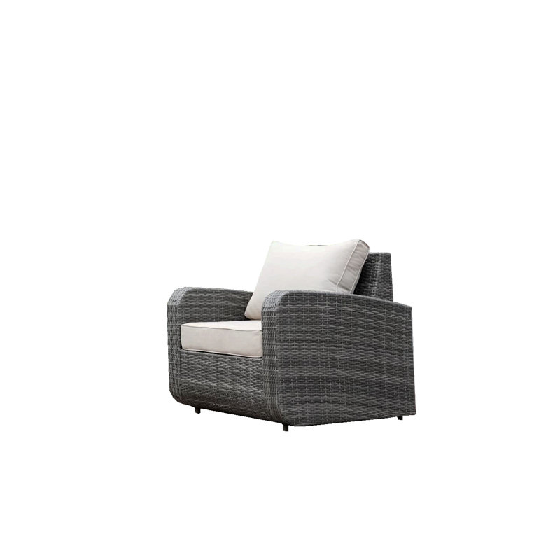 Deux fauteuils club d'extérieur avec coussin Ovellette