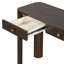 Console rustique avec coins arrondis pour la sécurité, table d'entrée avec 3 tiroirs dissimulés, table de canapé robuste avec pieds épais-440609364