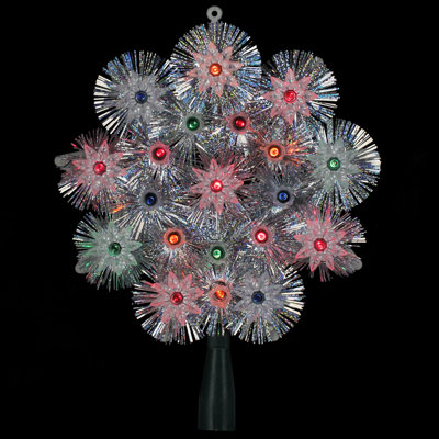 Décoration pour sommet de sapin de Noël rétro éclairé 8 po - lumières multicolores