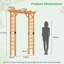 140cm W x 60cm D Solid Wood Arbour in Orange