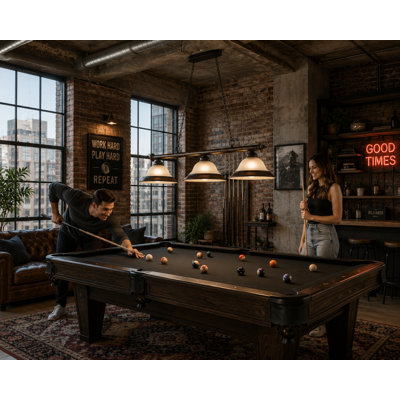 Luminaire suspendu 3 lumières pour table de billard Cobbutown par RAM Game Room