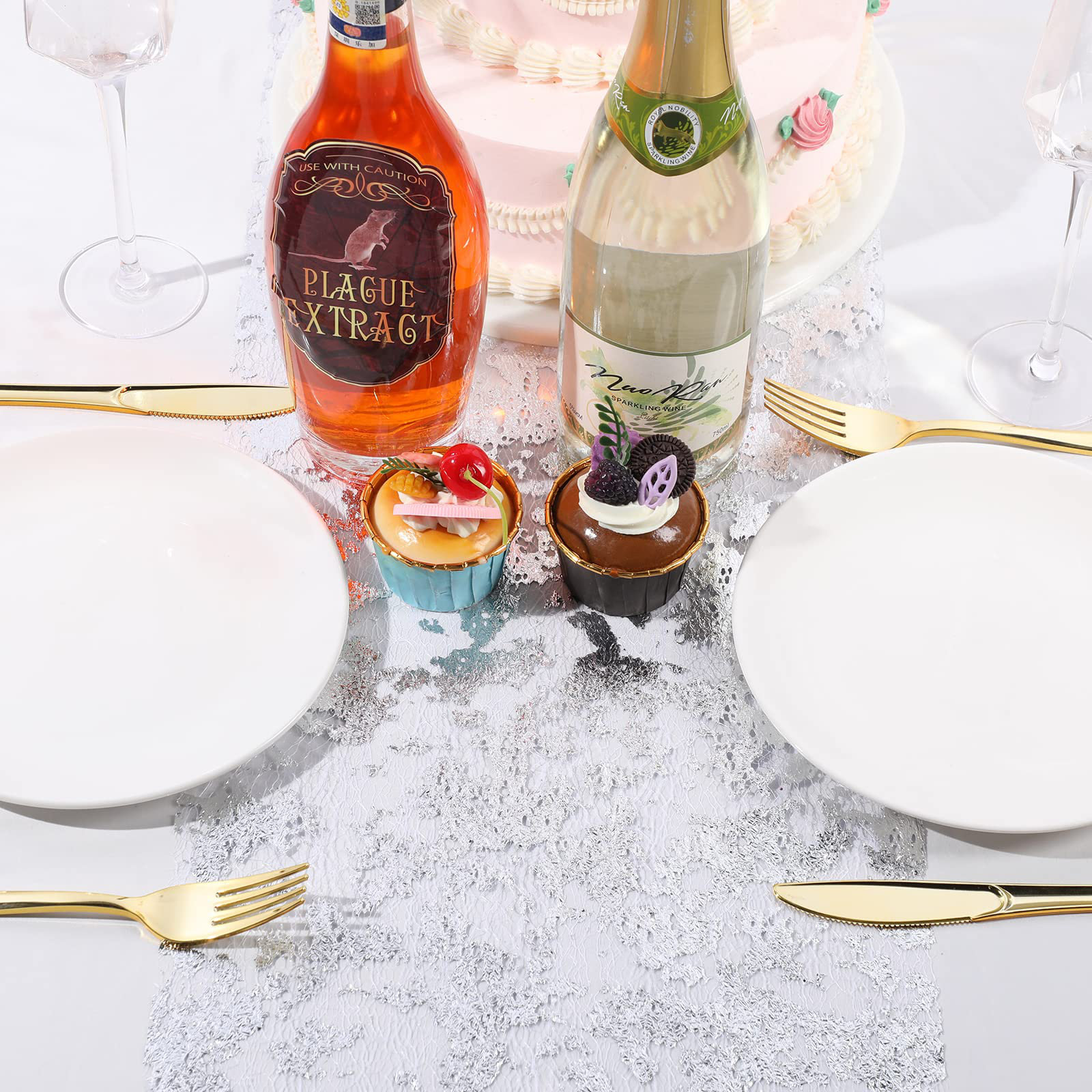 Orren ellis 10 pieces metallic table runner 11 x 110 inches sequin
