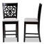 Upholstered Counter Stool with Solid Wood Frame-1381949810