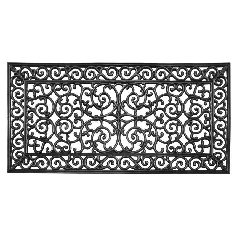 A1HC 10-LB Heavy Duty Rubber Doormat - Won't Blow Away, Outdoor Front Door Mat, Non-Slip Drainage Mat for Entryway Patio Garage