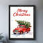 «Black is Vintage Merry Christmas, Christmas is here», reproduction d'art encadrée noire-1536636383