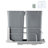 Pull-Out Trash Can, 35 QT x2 Double Under Mount Kitchen Waste Container, Heavy-Duty Garbage Recycling Bin with Door Kit and Soft Close Slide, Sink, Under Counter (Grey), Designed for Kitchen Cabinet-117497780
