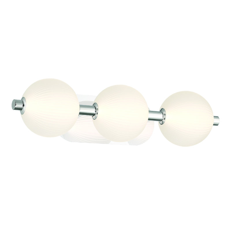 Meuble-lavabo 3 lumières Palmas en nickel