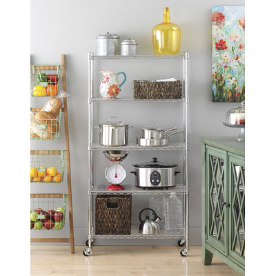 Whitmor 30.13'' W Shelving Unit In Chrome