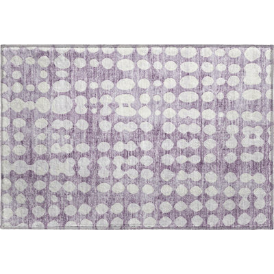 Premium Machine Washable Prisco Purple Rug