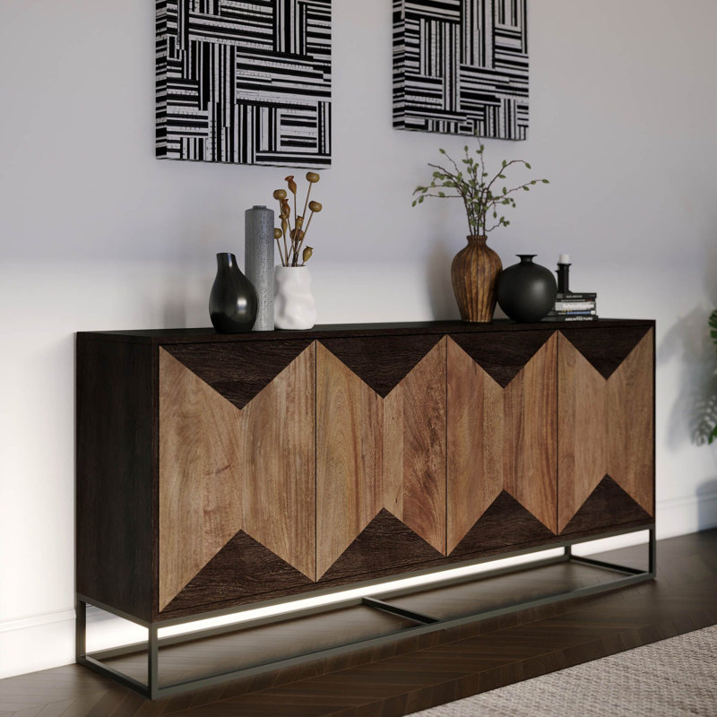 Ennen 80'' Solid Wood Sideboard, Espresso