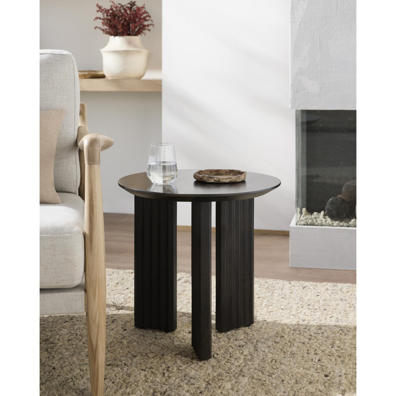 Edianna Modern End Table, Black