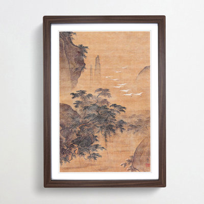 Herons in Autumn by Lu Ji - Framed Print