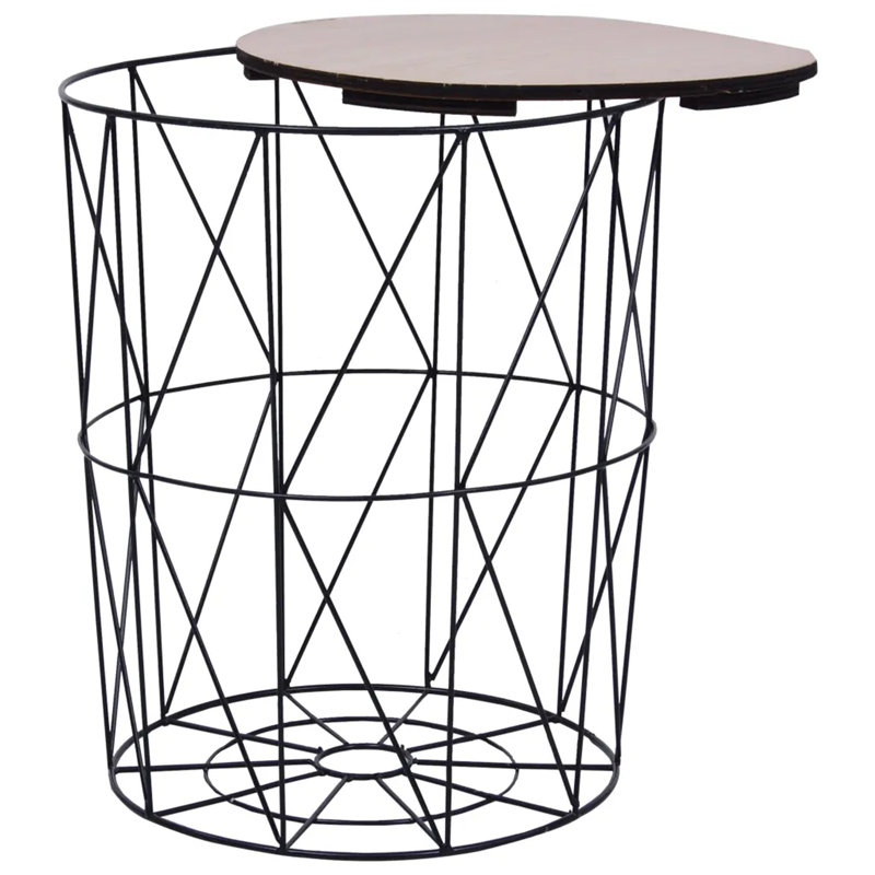 Andella Frame Coffee Table with Storage, Black