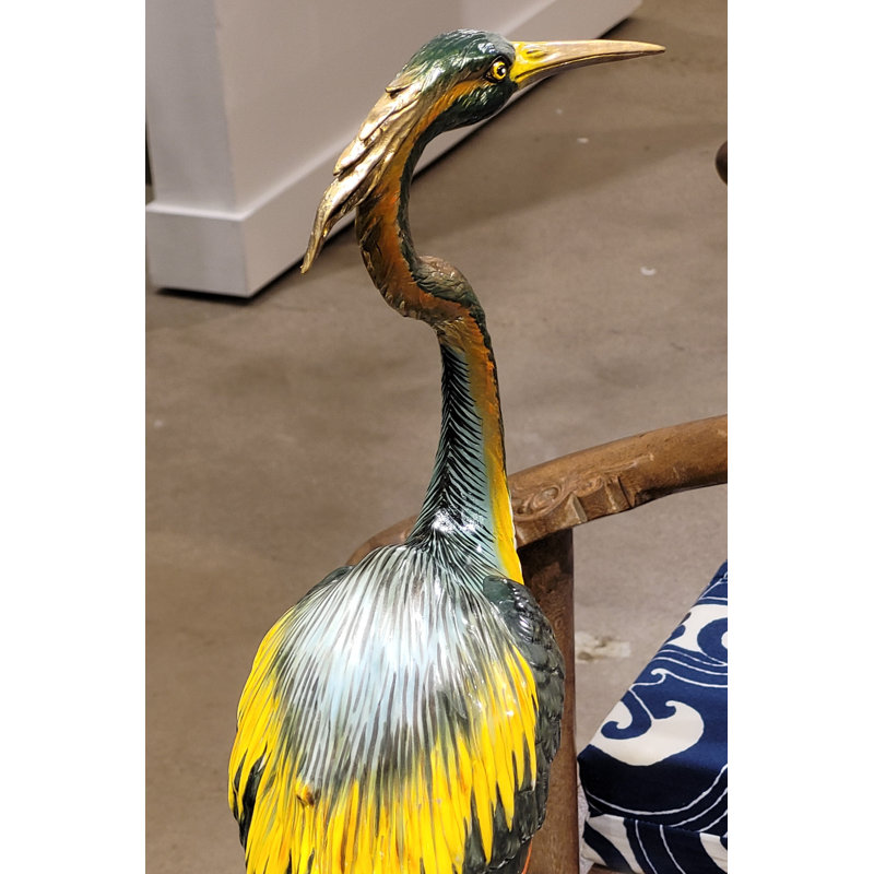 Porcelain Shore Bird with Bronze Ormolu Base