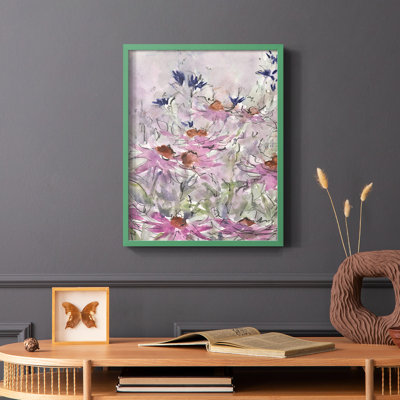 Reproduction encadrée de Floral Entertainment II - bois massif