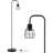 63.75" Industrial Floor Lamp Modern Black Floor Lamp With Footswitch Metal Reading Tall Pole Light With 4W LED Bulb Standing Tall Lamp For Living Room Bedroom Office E26 Base-121783919-121783917
