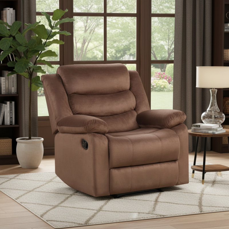 Tissu respirant brun, fauteuil inclinable moderne et confortable