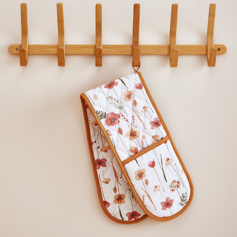 Harvest Flowers Cotton Double Oven Glove