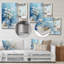 Blanchisserie blanche et bleue Farmhouse 2 - Art mural en métal-1016642303