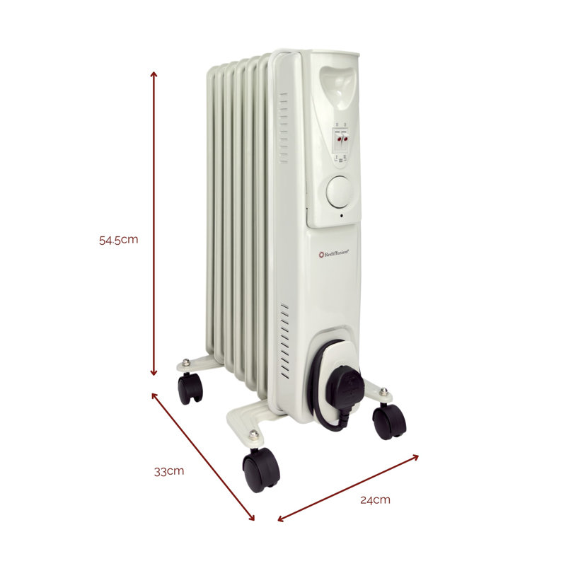 Rediffusion 2000w 9 Fin Oil Filled Radiator, 5,115.00, 54.50cm H x 24cm W x 12.99cm D, 6.25