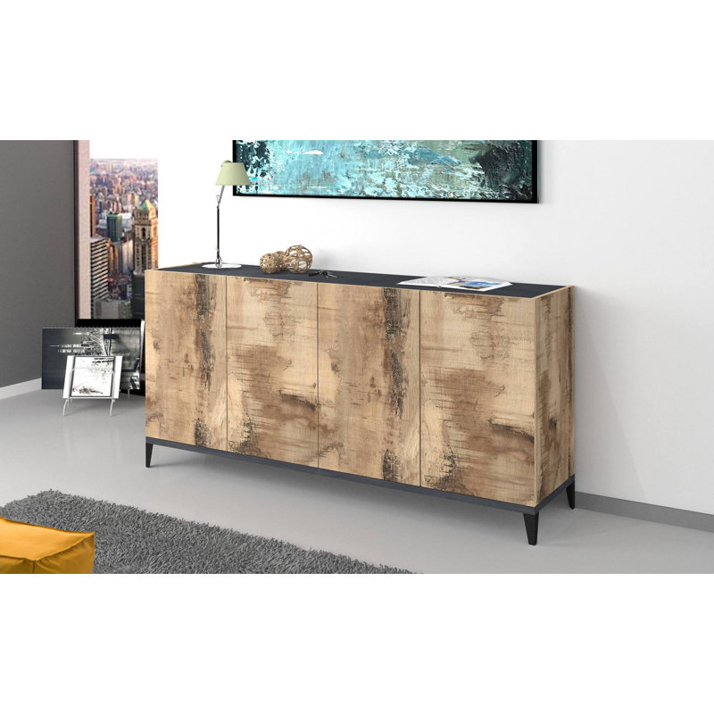 Hirano 160cm Sideboard, Maple Pereira/Slate