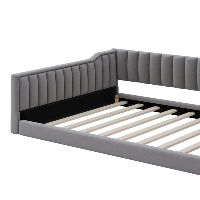 Upholstery Daybed And Side Storage Pocket, Full XL, Gray