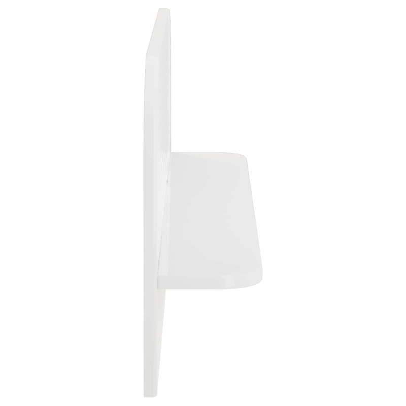 Engineered Wood Wall Shelf, High Gloss White