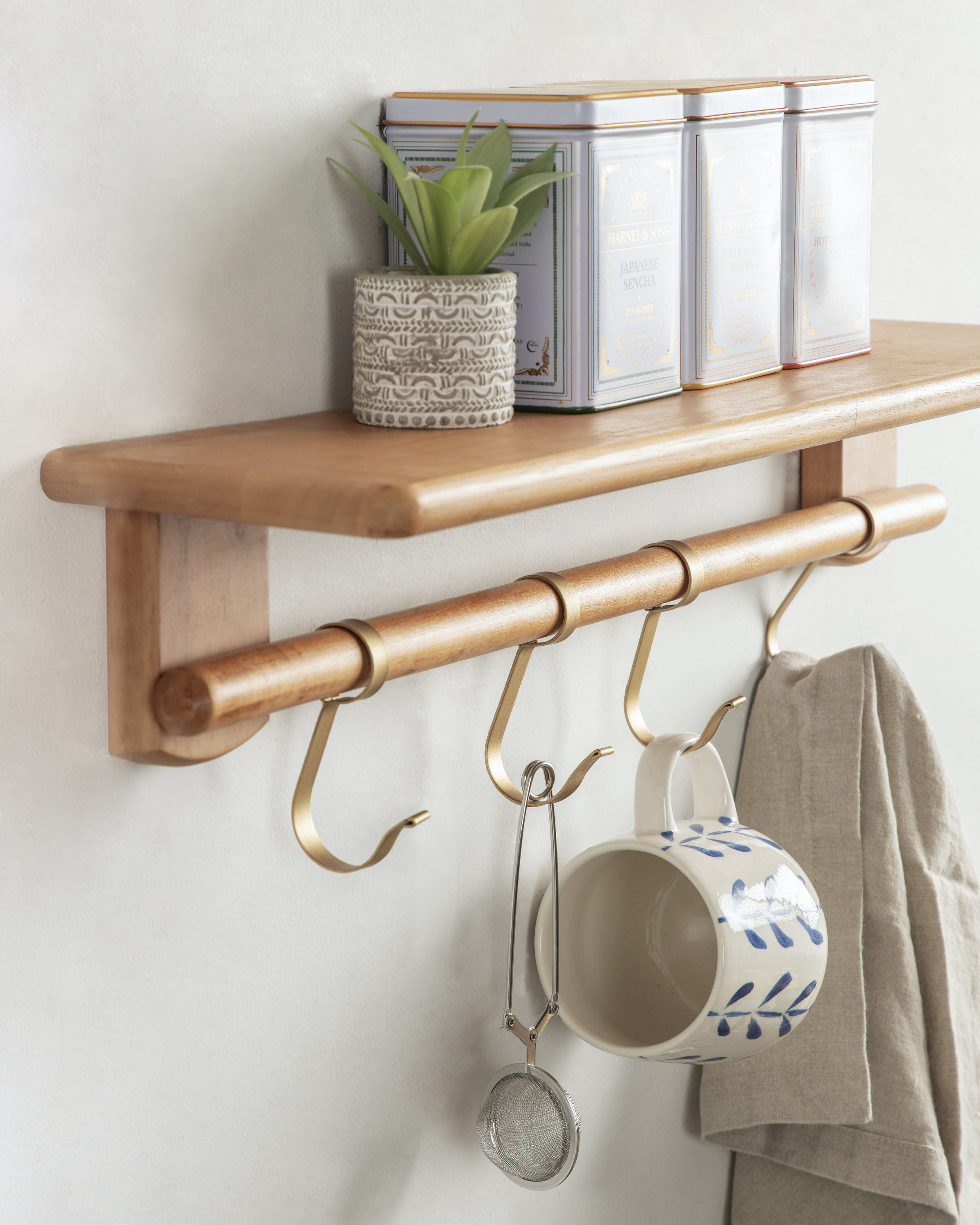 Joss & Main Faustina Floating Shelf with Hooks & Reviews - Wayfair Canada