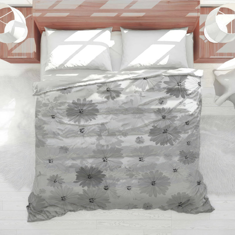 Fleurs édredon floral édredon chic décontracté, Grand lit