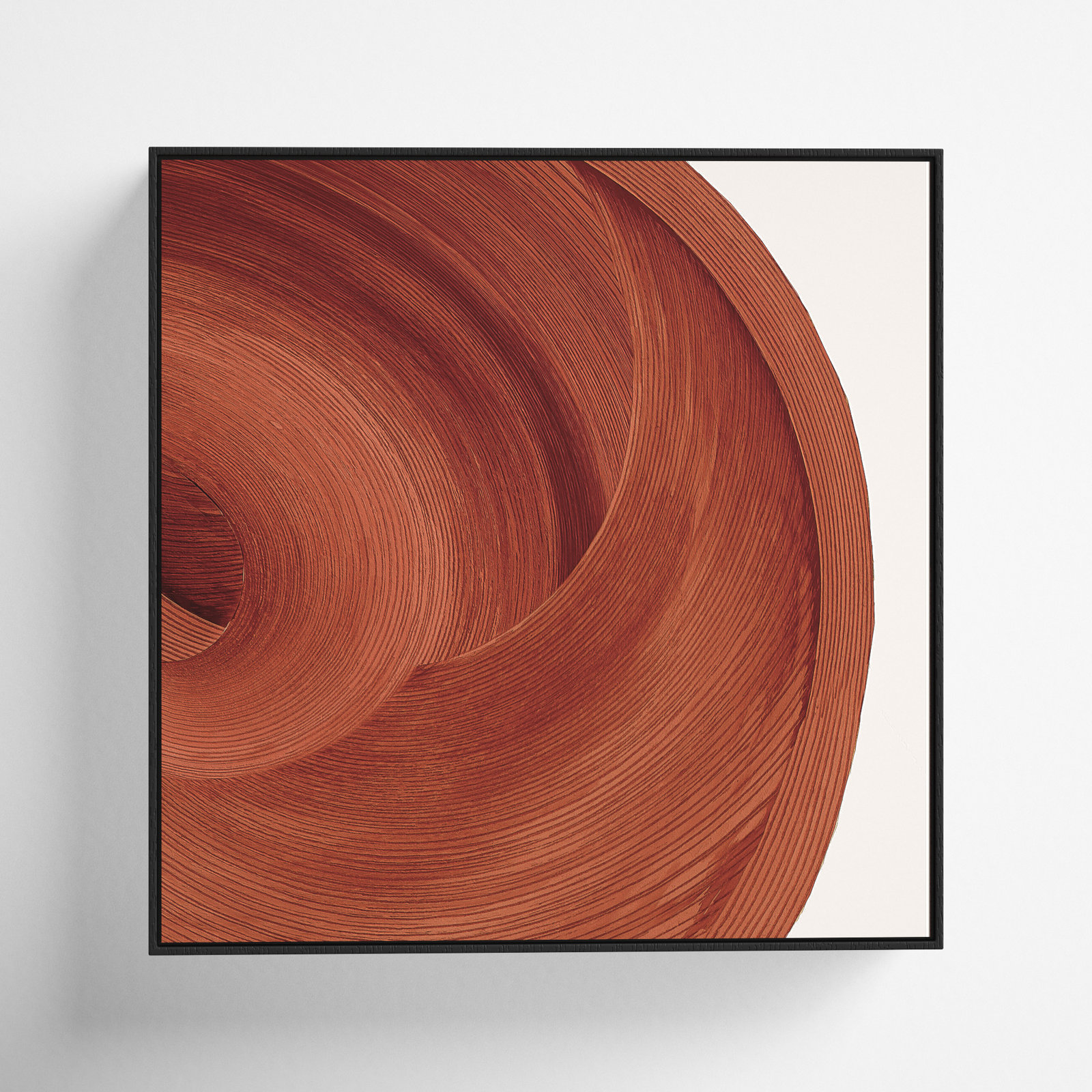 Affogato - Floater Frame Painting Print on Canvas, Espresso , 13.5" H x 13.5" W x 2" D