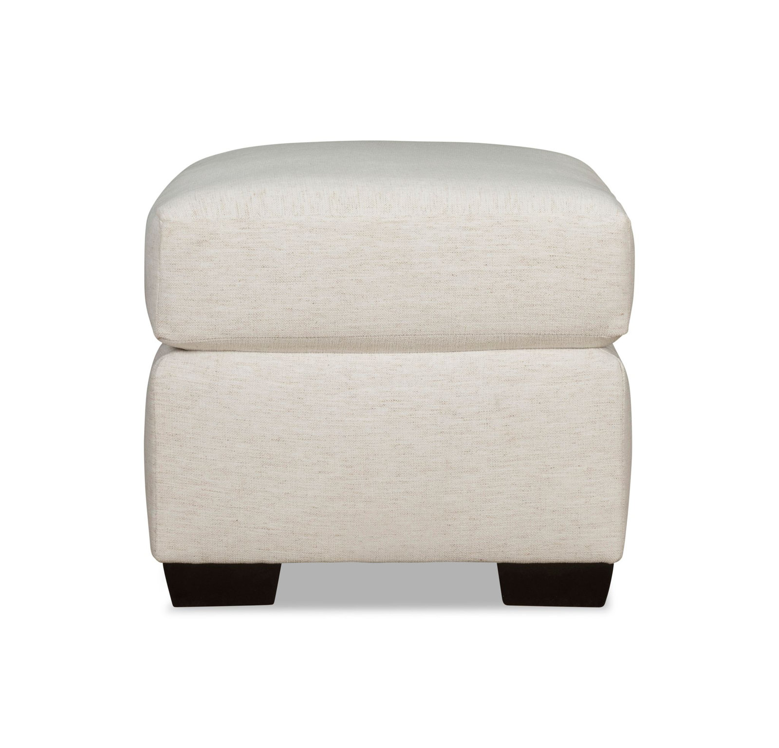 Cranbrook Upholstered Ottoman, Conversation Ivory Basketweave