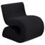 Chaise courbée rembourrée sans accoudoirs Charcoal Boucle-1664403789
