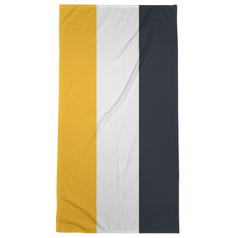 Bath Towel, Black/Taupe