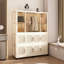 Organisateur de rangement portatif pour garde-robe pour vêtements, commode, 12 portes magnétiques - 12 cubes et 1 tringle, 6 cintres, armoire de rangement pour garde-robe pour bébé, blanc